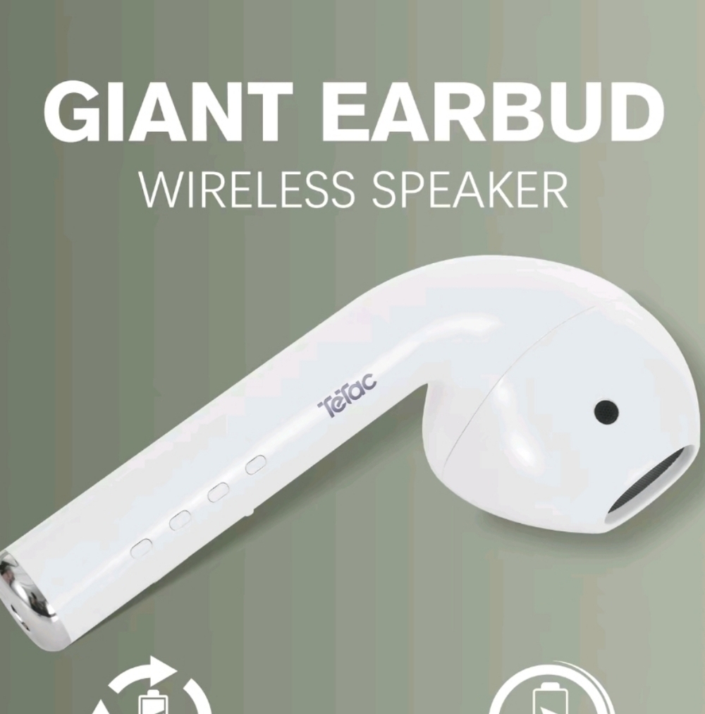 White Wireless Earbud Speaker